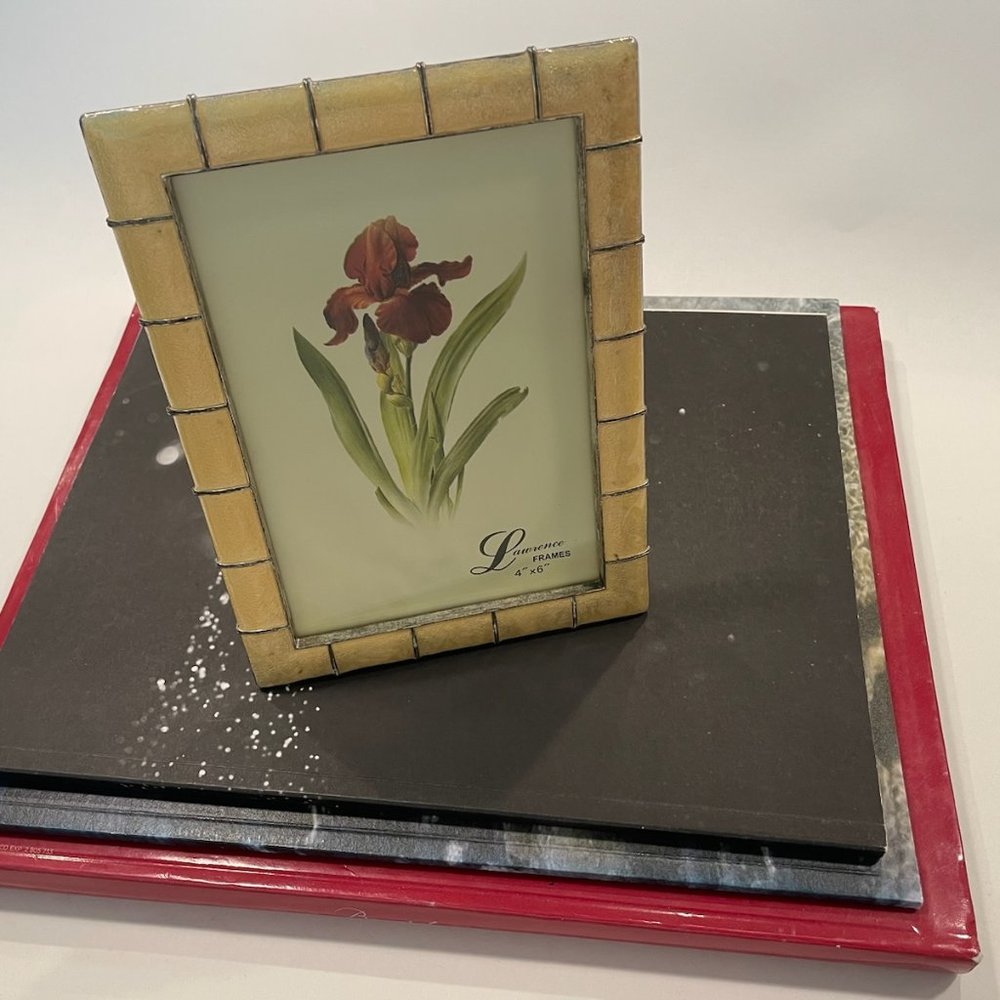 Contemporary Golden Enamel Ware Lawrence Picture Frame
